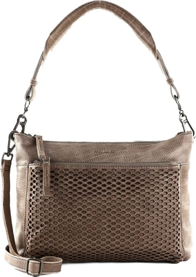 FREDsBRUDER Leren Schoudertas MY Midi Shoulderbag Soft Taupe