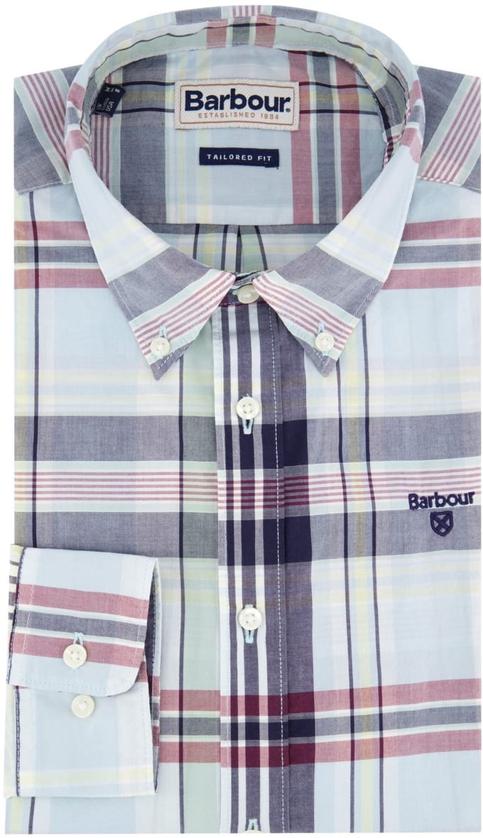 Barbour casual overhemd lichtblauw
