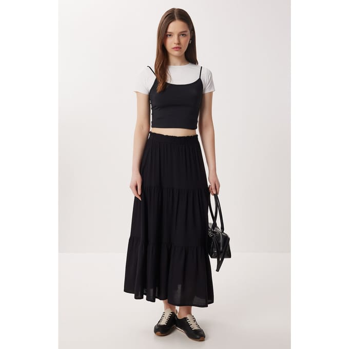 Hoge Taille A-Lijn Maxi Rok