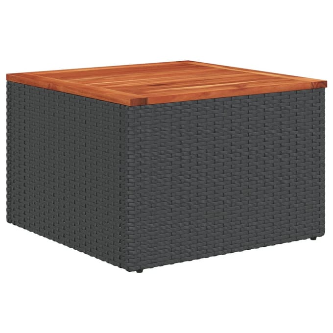 vidaXL - 9-delige - Loungeset - met - kussens - poly - rattan - zwart