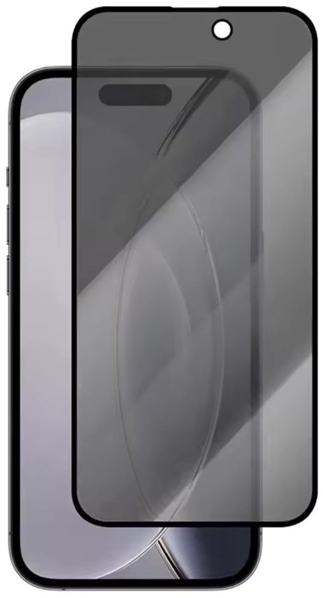 Privacy Screen protector - Screenprotector Privacy - Screen protector Privacy - Privacy Glass - Edge to Edge - geschikt voor iPhone 16 Pro - ESD Technologie