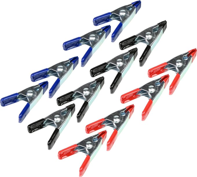 Benson Zeilklemmen/veerklemmen - 18x - staal - 5 cm - mini lijmklemmen
