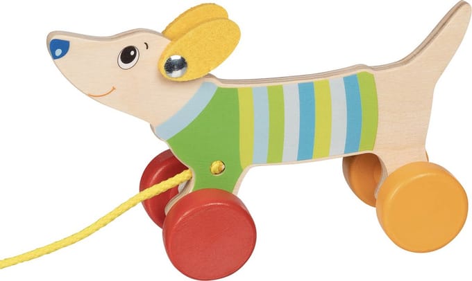Goki Wooden Pull Along Dog