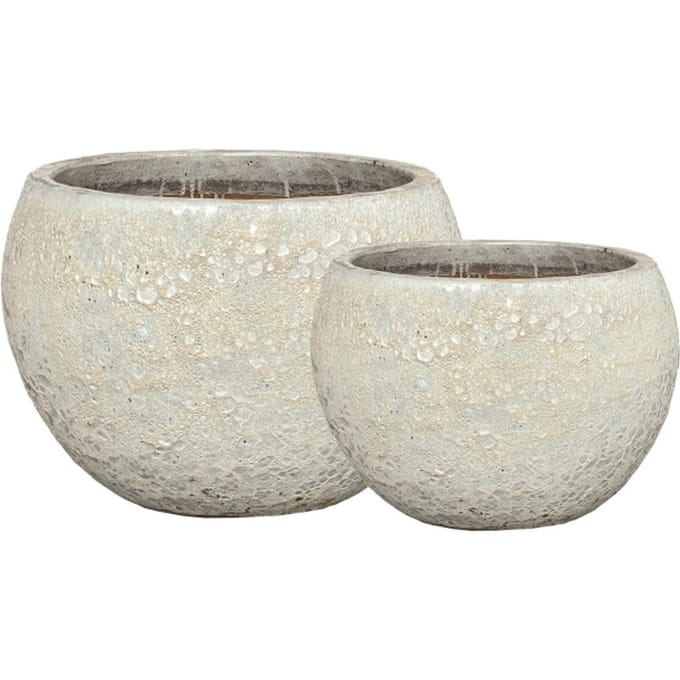 PTMD - Pot Javier - Grijs - 58x58x40cm - Set van 2