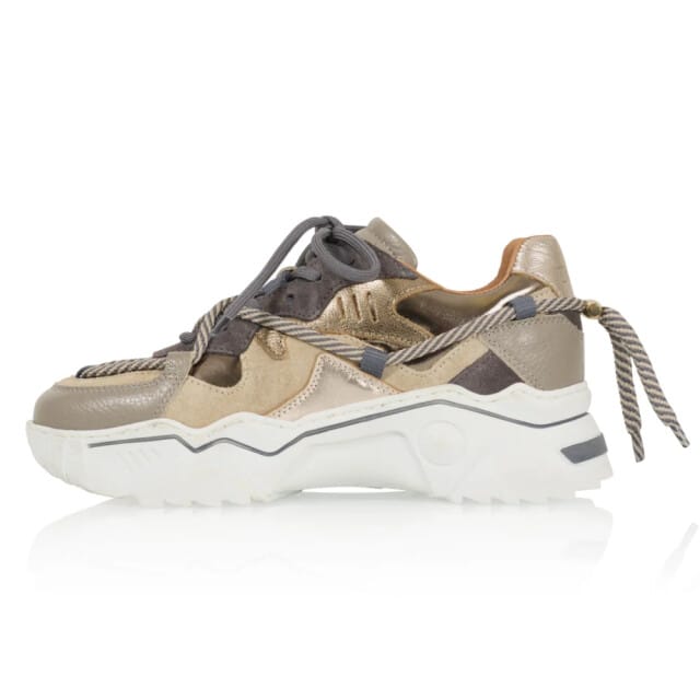 DWRS® Dames Sneakers - Bruin - 80% Leer - Maat 36