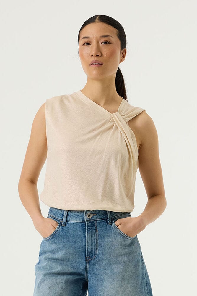 GARCIA Dames Effen T-shirt Wit Sleeveless