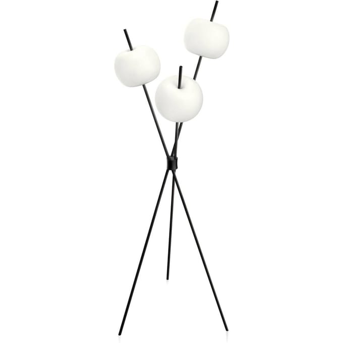 kdln LED vloerlamp Kushi, zwart, hoogte 140 cm