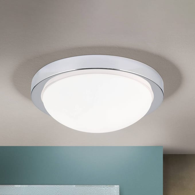 ORION Ingetogen plafondlamp MINEA, 32 cm, chroom