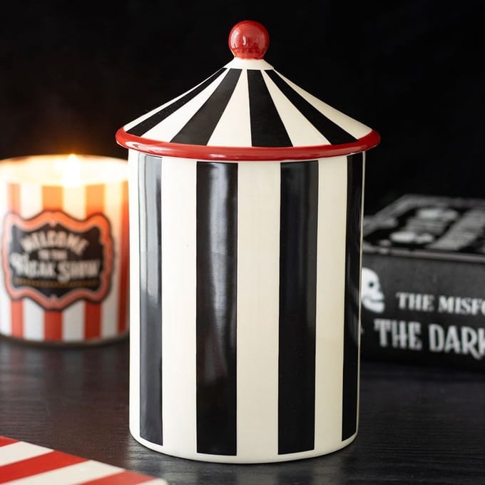 Something Different - Black Striped Circus Tent Voorraadpot - Zwart/Wit