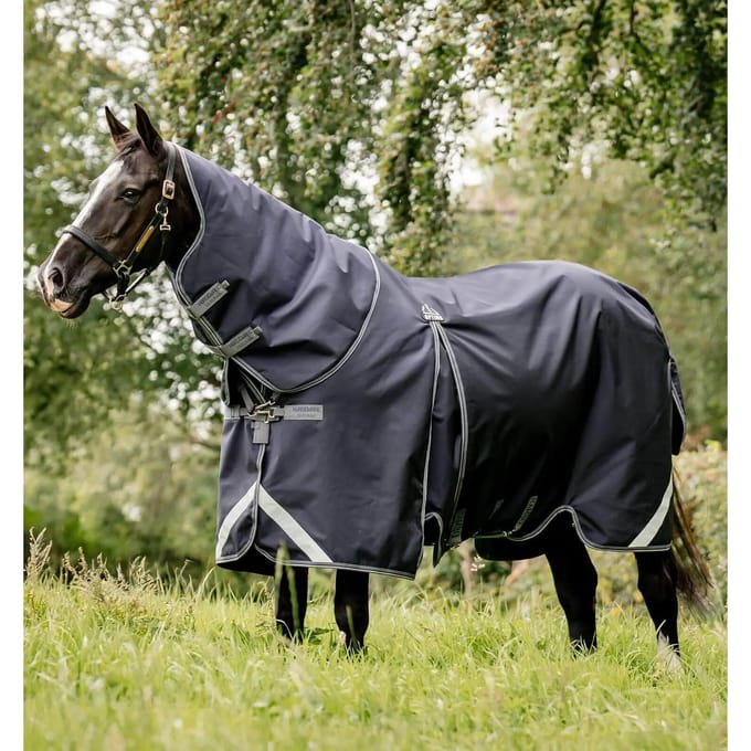Waterdichte paardendeken met halsbedekking Horseware Rambo Optimo Plus 0g + 300g