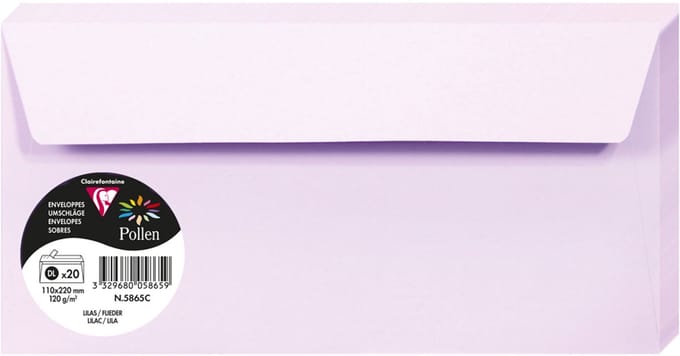Stuifmeel van Clairefontaine enveloppe DL, wit