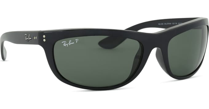 Ray-ban wrap unisex zwart groen gepolariseerde zonnebril