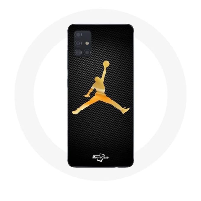 Coque - Maniacase - Galaxy A51 - Jaune - Michael Jordan logo - Souple jaune