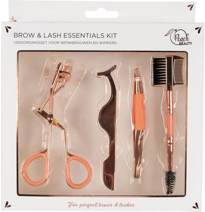 Peach Beauty - Brow & Lash Essentials Kit - Verzorgingsset Wenkbrauwen & Wimpers