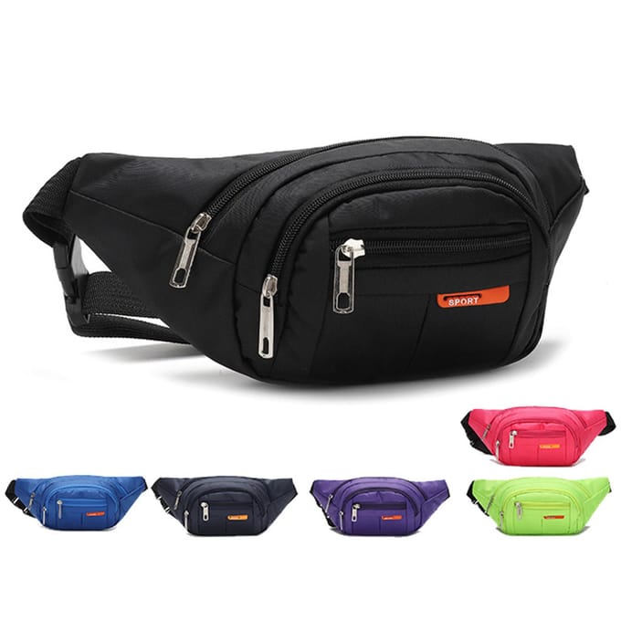 Unisex heuptasje waterdicht grote capaciteit verstelbare riem training hardlopen wandelen buiten taille paars