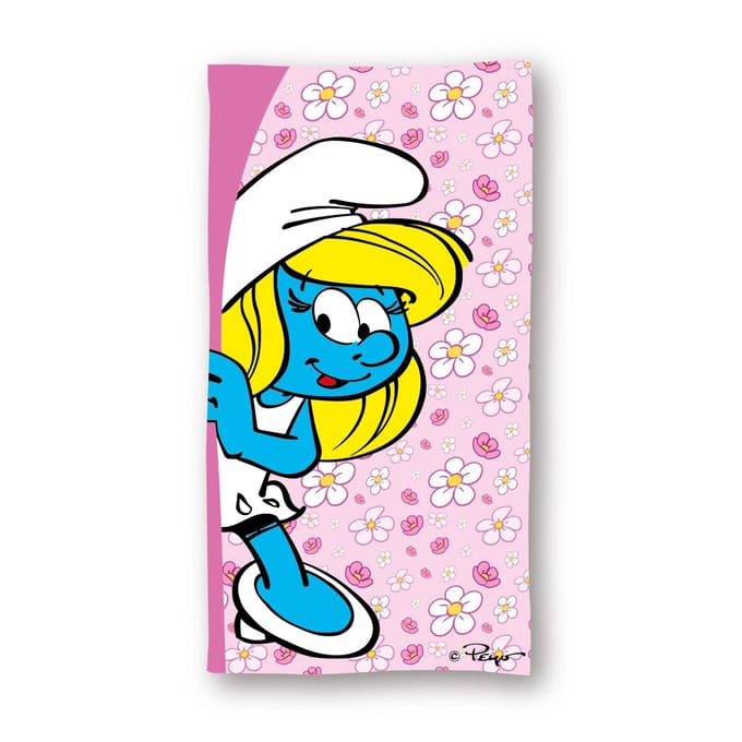 Smurfen (smurfin) strandlaken 70 x 140 cm polyester