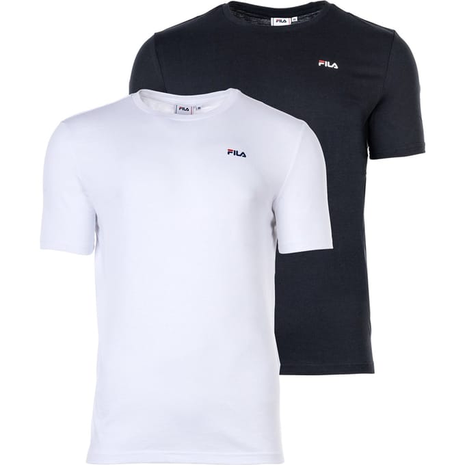 Fila Kurzarmshirt Brod Tee / Double Pack Black-Bright White-XL