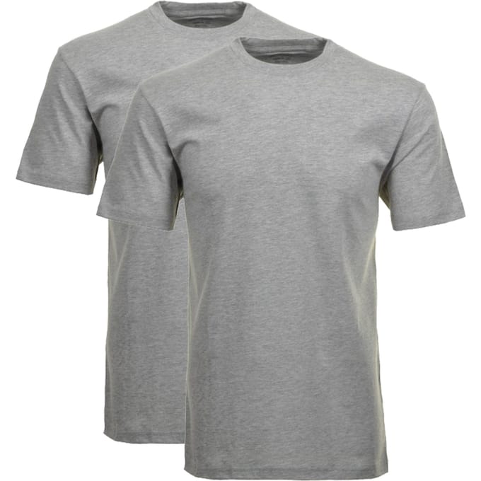 Ragman T-Shirt Uni Round Neck Single Jersey 2Pack Grijs Melange / male