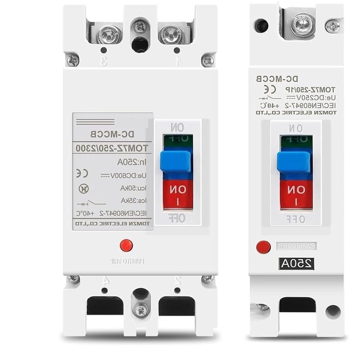 Stroomschakelaar MCCB - Zonne-energie Protector - Energie Beveiliging - Compact Ontwerp - 100A - Grijs