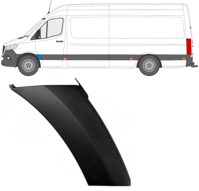 Spatbord sierlijst wielkast voor Mercedes Sprinter 2018- / Links