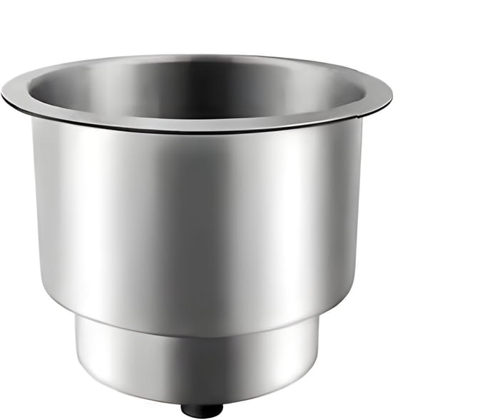 RVS Bekerhouder Inbouw | Ø10,5 cm | Met Afvoer | Boot Camper Auto | Cup Holder