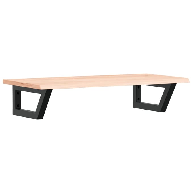 vidaXL - Badkamer - wandschap - staal - en - massief - eikenhout