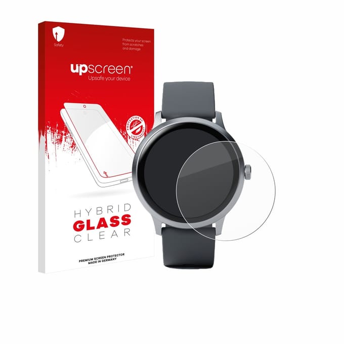 upscreen - Screenprotector voor Pebble Round 2 - Folie Beschermfolie Beschermglas transparant