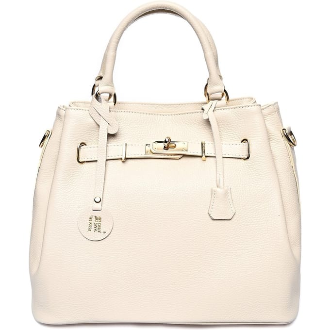 Anna Luchini Beige Rundleer Tas