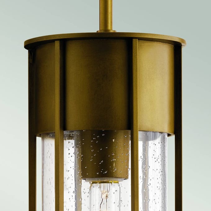 Kichler LED Buiten Hanglamp Camillo | 1X E27 Max 60W | IP44 | Dimbaar | Painted Natural Brass