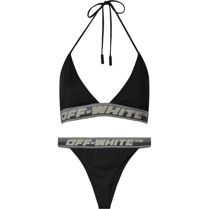 Off White Dames/Dames Logo Bikini (Zwart)