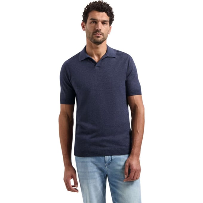 No Excess Pullover Short Sleeve Polo Navy  3XL