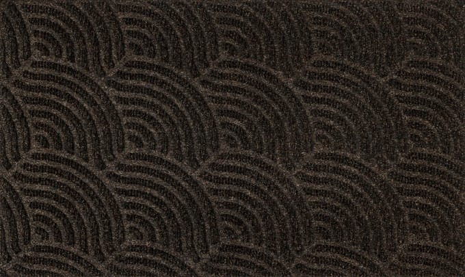 Kleen-Tex Dune Deurmat Waves - 45 x 75cm - Dark Brown