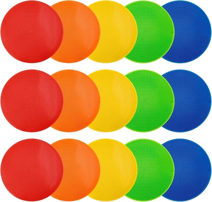 Set van 15 Antislip Ronde Vloermarkers voor Binnen- en Buitentraining