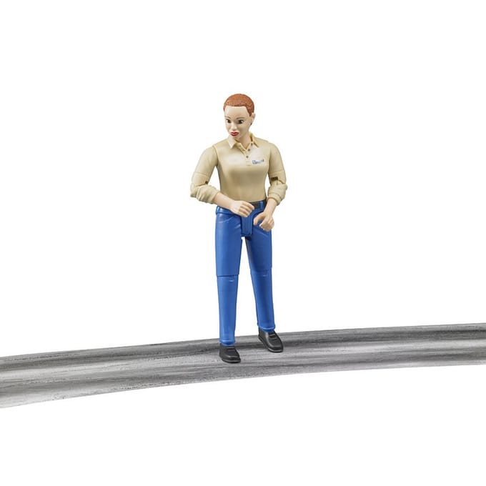 Bruder Woman light skin blue jeans