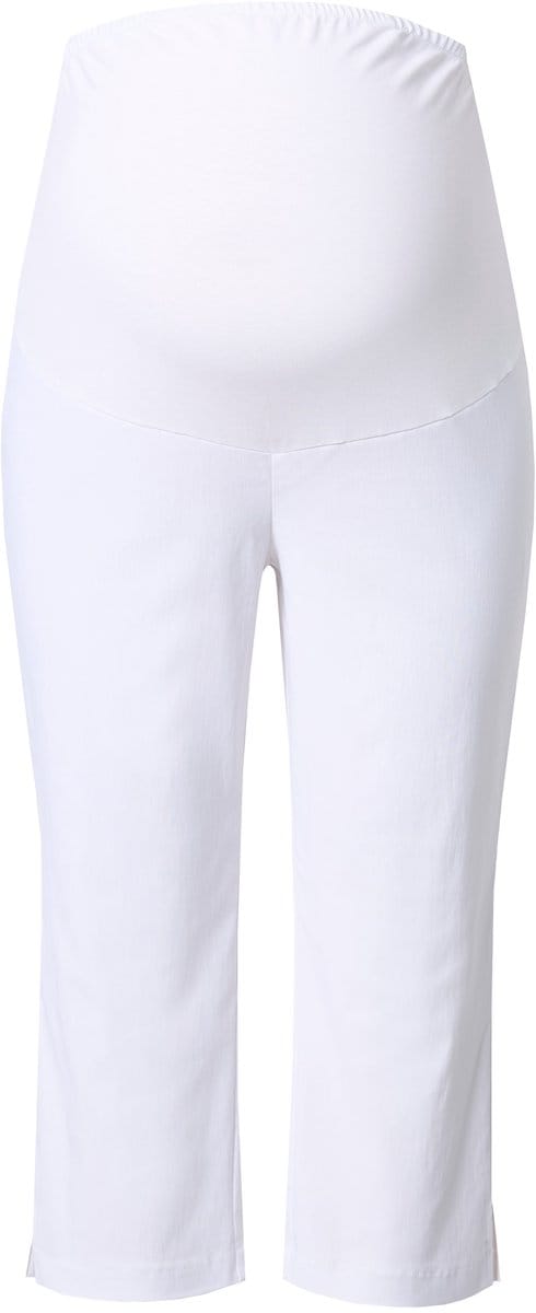 Ulla Popken - Dames - Bengaline broek zwangerschapsbroek kuitlang - Sneeuwwit - Maat 58+