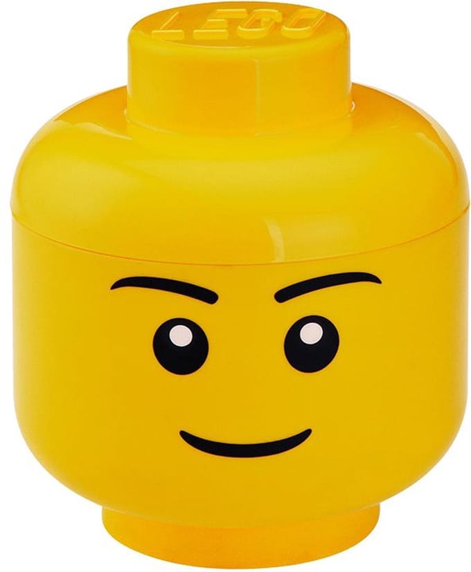 Opbergbox Iconic Hoofd Boy 16 cm, Geel - LEGO
