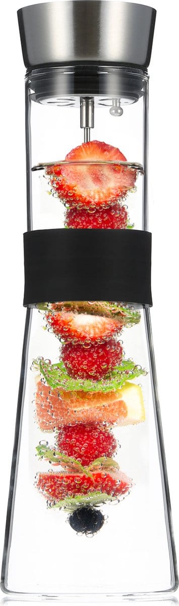 Sile karaf 1 liter borosilicaatglas vruchtenspies met stopper