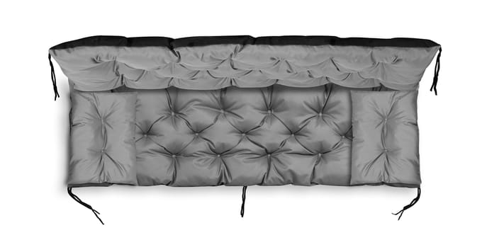 Coussin de jardin pour banc, balançoire, imperméable avec ficelles, noué + petits oreillers 150x60x50