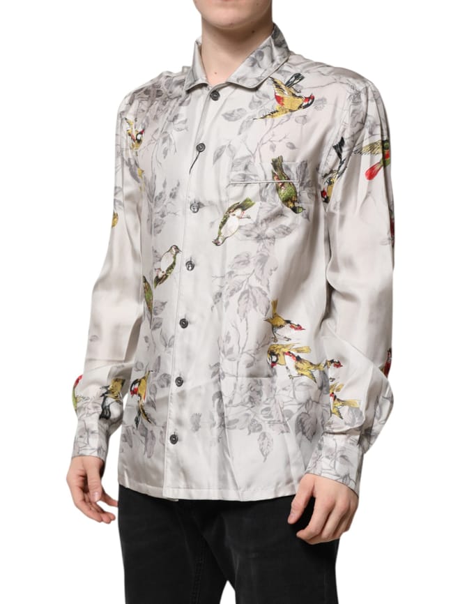 Dolce & Gabbana Multikleur Zijde Geprinte Overhemd met Knopen