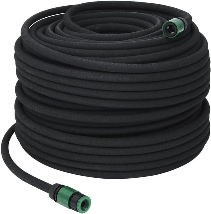 Druppelslang - Tuinslang Rubber - Efficiënte Irrigatie - Waterbesparend Ontwerp - 100 Meter - Zwart