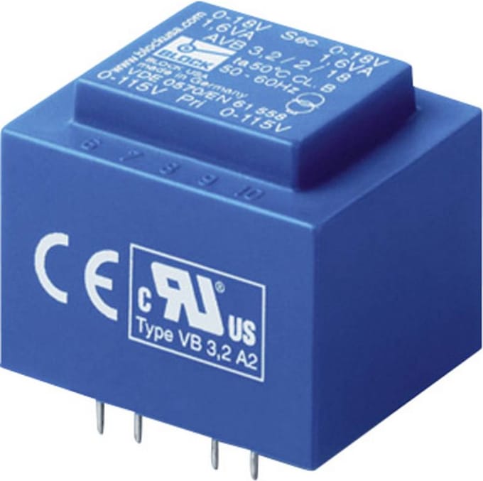 BLOCK AVB 2,3/2/24 Printtransformator 2 x 115 V 2 x 24 V/AC 2.30 VA 47 mA