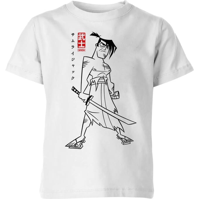 Samurai Jack Kanji Kids' T-Shirt - White - 98/104 (3-4 jaar)