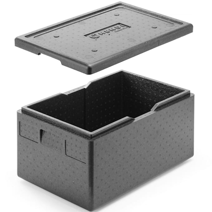 Hendi Kitchen Line - Thermische Container - 46L - 600x400x320mm - Zwarte Piocelane