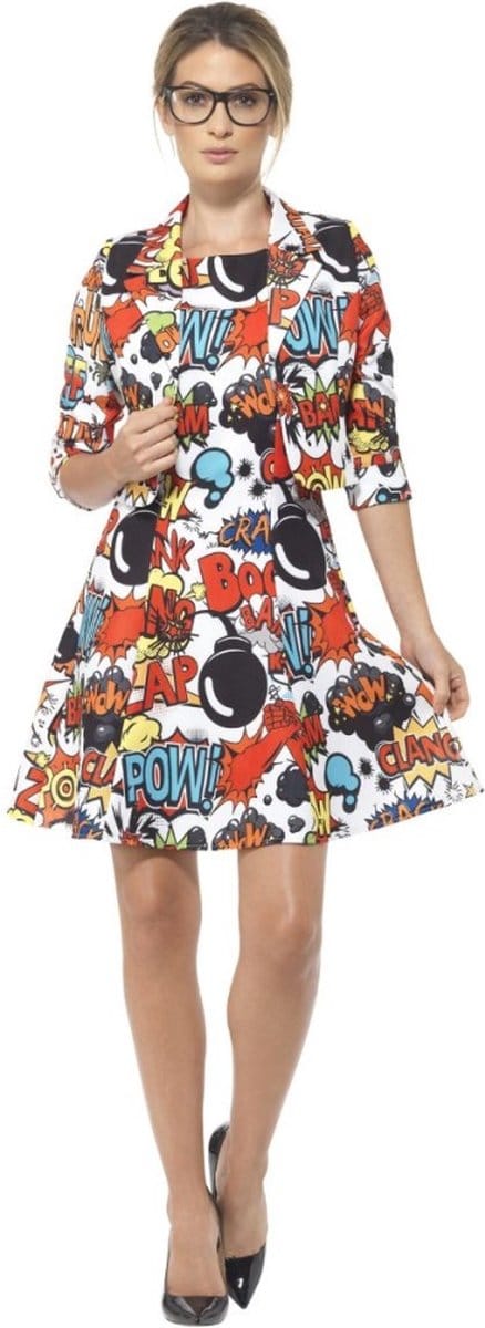 Comic Strip Suit with Jacket & Dress