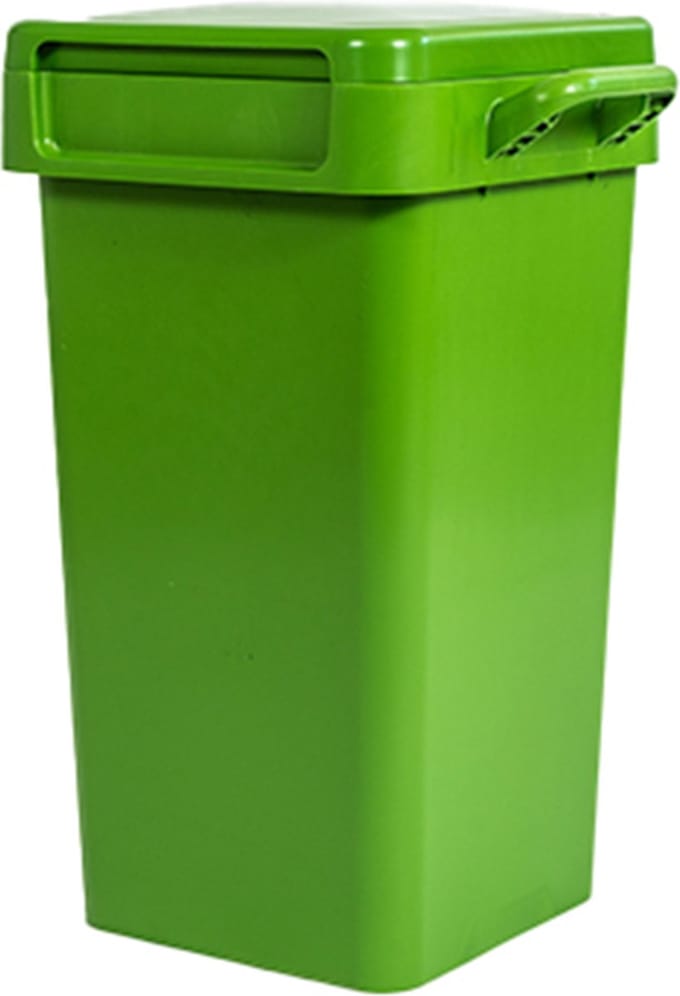 Afvalbak 'Napo' - 70L - Groen - Afvalscheiding binnen & buiten - Opbergbox