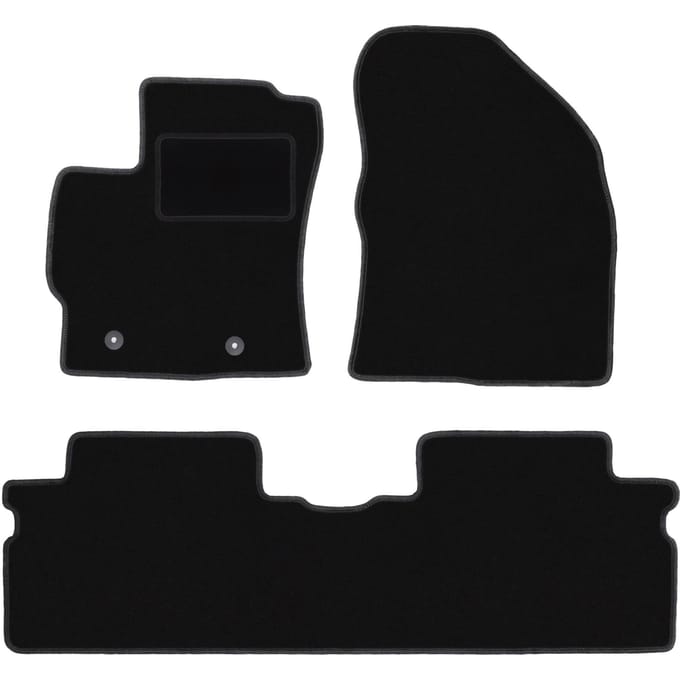 Zwarte veloursmatten voor: Toyota Verso minivan (2009-2013)