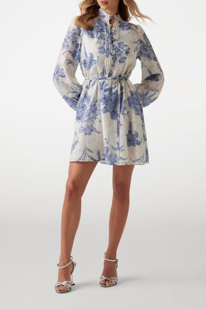 GUESS  Eco Adèlaide Ls Flare Dr Dreaming Lilies Prin Größe: S | Blusenkleider Outlet | Damen