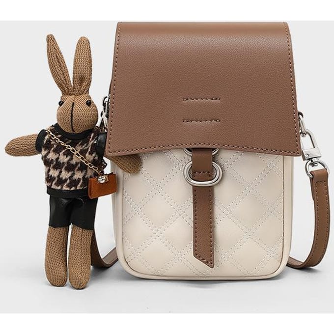 Dames Telefoon Leer Tas Crossbody Tas Mini Heuptasje Kleine Lichaamstas brown