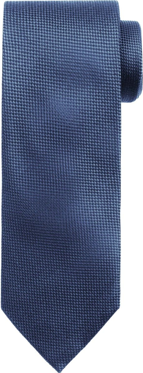 Suitable zijden stropdas Denim Blauw - Effen - Heren das - Breedte: 7 cm -