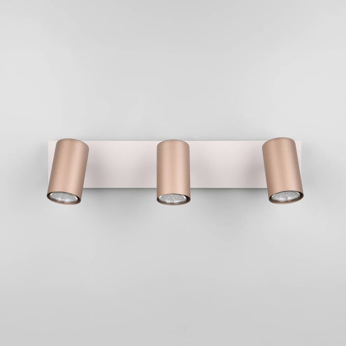 Trio Lighting Marley plafondspot bruin/lichtgrijs 48 x 9 cm 3-lamps metaal